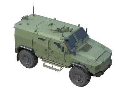 ATV Zetor Gerlach Armored tactical vehicle  Low-poly 3D model