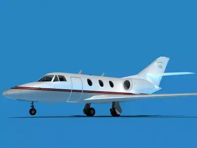Dassault Falcon 10 V09 3D model