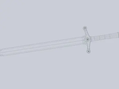 Nature blade Low-poly 3D model