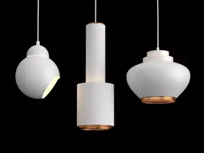Pendant Lamps ARTEK  A110 A333 A338 3D model