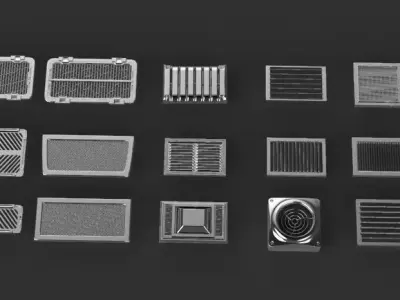 Vents - Kitbash Low-poly 3D model