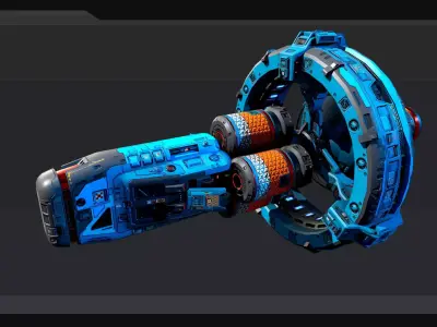 SF Warp Drive - EX6 Low-poly 3D model