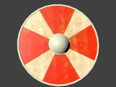 Viking Shield Low-poly 3D model 32