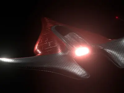 Spaceship futuristic Free low-poly 3D model