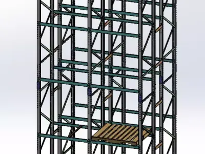 Pallet Racking System-Storage Rack-Industrial Shelving 3D model