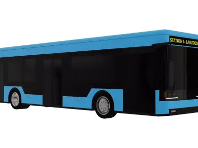 City Bus Low-poly 3D model