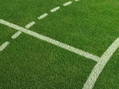 Handball Court Field with Two Goals Green Fur 3D model purchase