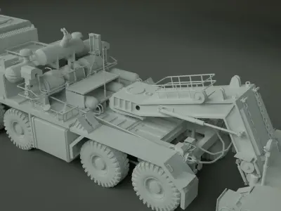 Faun Stl 56 Franziska  Heavy Tank Transporter 3D model