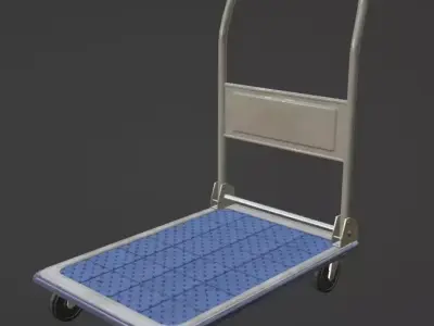 Platform Truck Slightly Dirty Low-poly 3D model