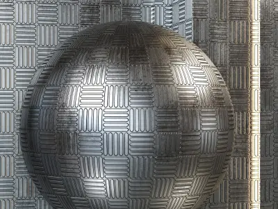 4K Metal Pattern Textures  - Premium PBR - Industrial Steel Grid Texture