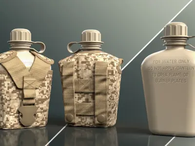 Military-Tactical Portable Bottle Pouch Free 3D model