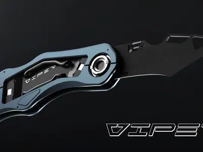 3D Knife Model Blender file Viper 3D model