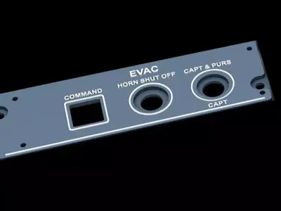 AIRBUS A320 OVERHEAD - EVAC PANEL 3D print model