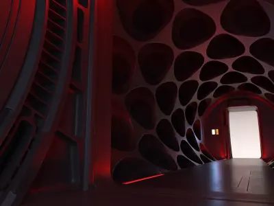 Sci-fi Interior 17 - Nuclear Power Station 3D model