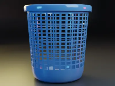 Plastic Basket Low-poly 3D model purchase