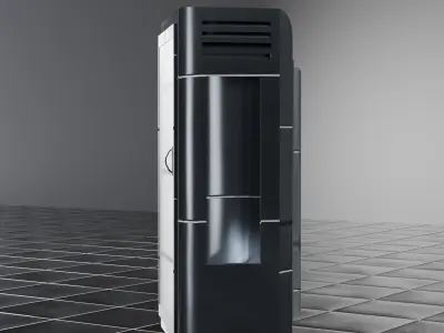 Modern Industrial Refrigerator Low-poly 3D model
