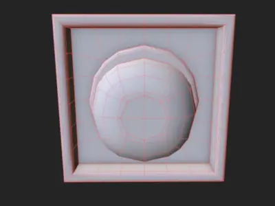 Emergency Stop Button Low-poly 3D model