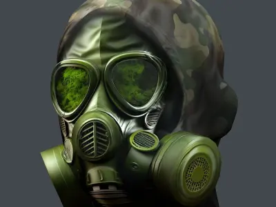 Helmet 3d model military combat Military Low-poly Low-poly 3D model 37