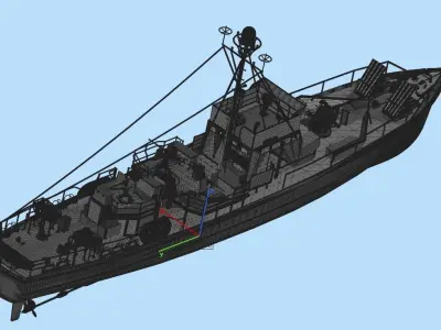 110ft SC-497 1945 3D model