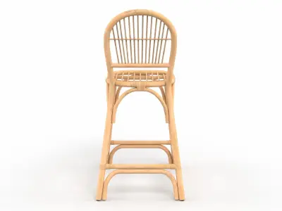 Modern Bohemian STOOL Rattan 3D model