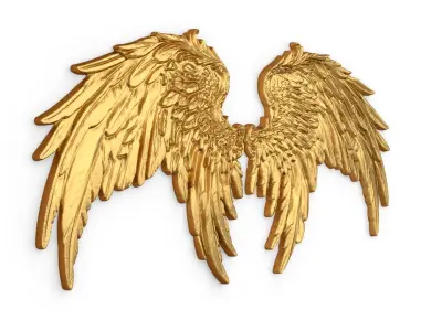 Wings Printable carved decor 10 3D model