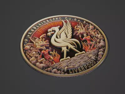 Liverpool Football Medallion 3D print model