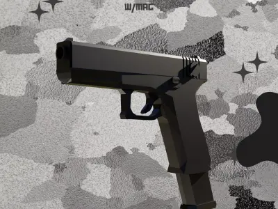 Glock gun model Free low-poly 3D model
