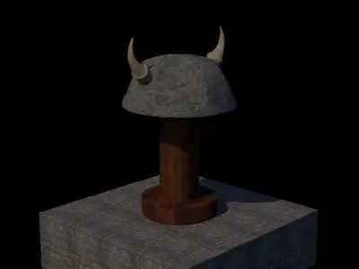 Viking Helmet Low-poly 3D model order