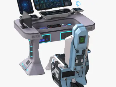 Futuristic Command Station 3D model