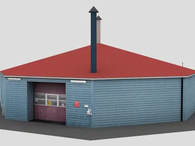 Realistic European City Block Building  22 Low-poly 3D model