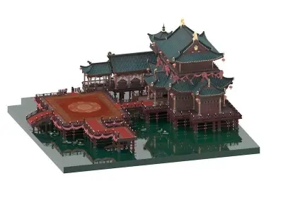 Ancient Chinese architecture 3D model purchase