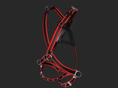 safety belt Low-poly 3D model