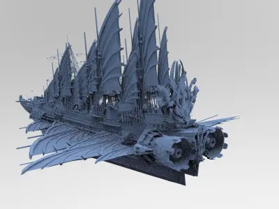 Dragon Queens Airship  3D model