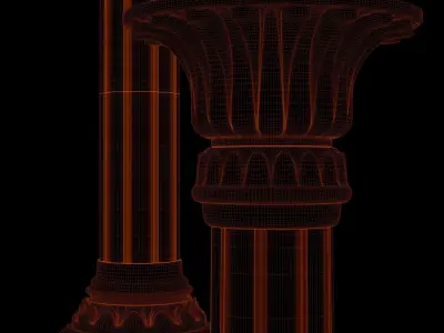 Fantasy egyptian column 3D model