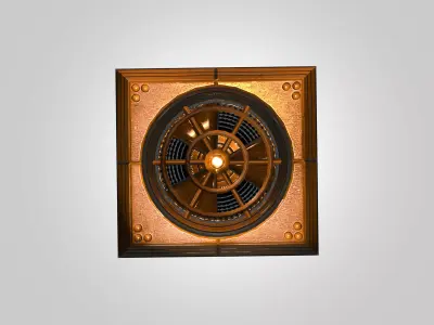 Industrial Ventilation Fan 3D Model with PBR Textures Free low-poly 3D model