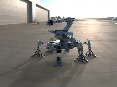 The sewer dredging robot 3D model