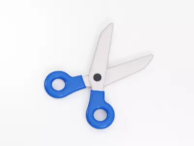 Cartoon Scissors Low-poly 3D model