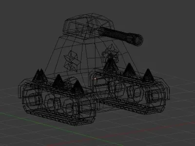 Low Poly Game Ready Tank Model Free low-poly 3D model