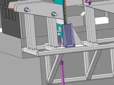CNC lathe automatic loading machine 3D model