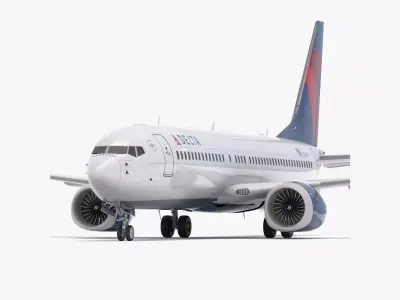 Boeing 737-800 MAX Delta Airlines 3D model