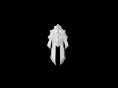 Crystal Battle-Gloves Low-poly 3D model