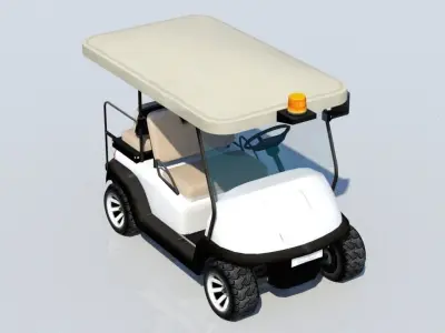 Madjax Golf Cart  Buggy Low Poly Low-poly 3D model