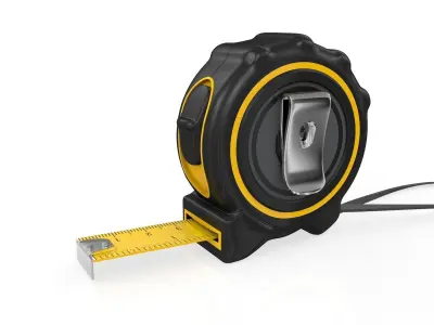 Realistic Tape Measure Animated Meter and Inch 3D model