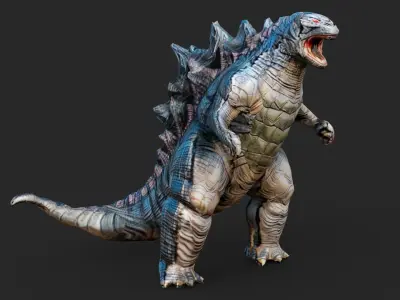 Godzilla Cartoon Low-poly 3D model