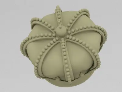  Monarch crown 3D print model