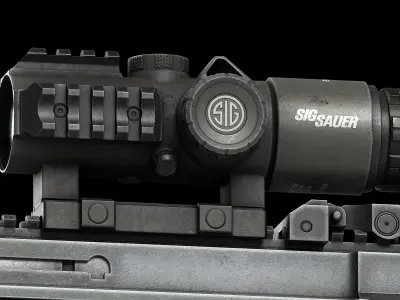Scope Sig Sauer Bravo5 5x30 Low-poly 3D model