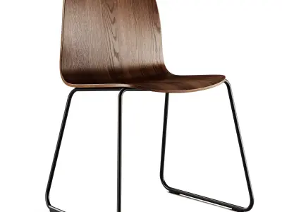 Muuto Visu Wide Chair Sled Base 3D model