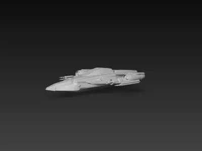 Sci-Fi Multi-Role Combat Fighter Aircraft STL 3D print model