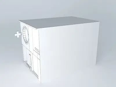 Pharmacy box with stripes Free 3D model