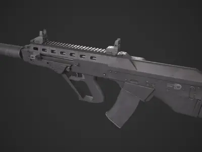 Malyuk Vulcan Rifle Low-poly 3D model